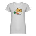 thumbnail image 1 of Hamster Eating A Carrot Shaped Tee Women's -Image by Shutterstock, 1 of 2