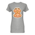 thumbnail image 1 of Hamster Eating Cheese Shaped T-Shirt Women -Image by Shutterstock, Female XX-Large, 1 of 2