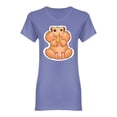 thumbnail image 1 of Hamster Eating Cheese Shaped T-Shirt Women -Image by Shutterstock, Female x-Large, 1 of 2