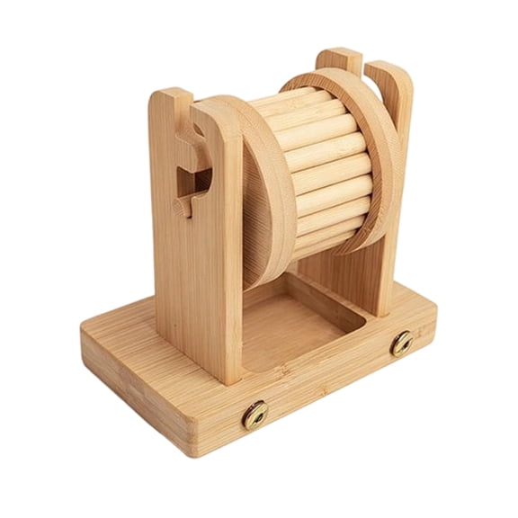 Hamster Enrichment Toys Wooden Foraging Puzzle Feeder Interactive Wheel with Treat Dispenser for Dwarf Hamsters Pet Rats Mice Small Animal Cage Accessories for Indoor Home Use