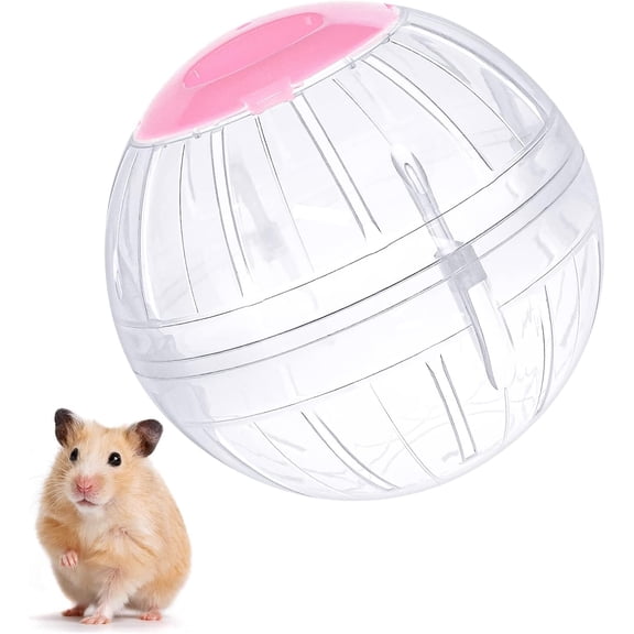 Hamster Exercise Ball, 5.7 Inch Transparent Running Wheel for Dwarf Hamsters to Reduce Boredom and Increase Activity