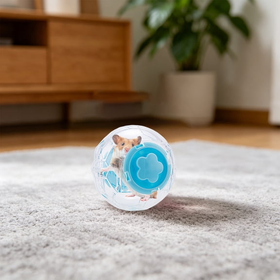 Hamster Exercise Ball, Small Animal Running Ball, Transparent Hamster Ball, Breathable Exercise Toy for Hamsters Gerbils Mice, Portable Small Pet Fitness Ball for Indoor Daily Exercise