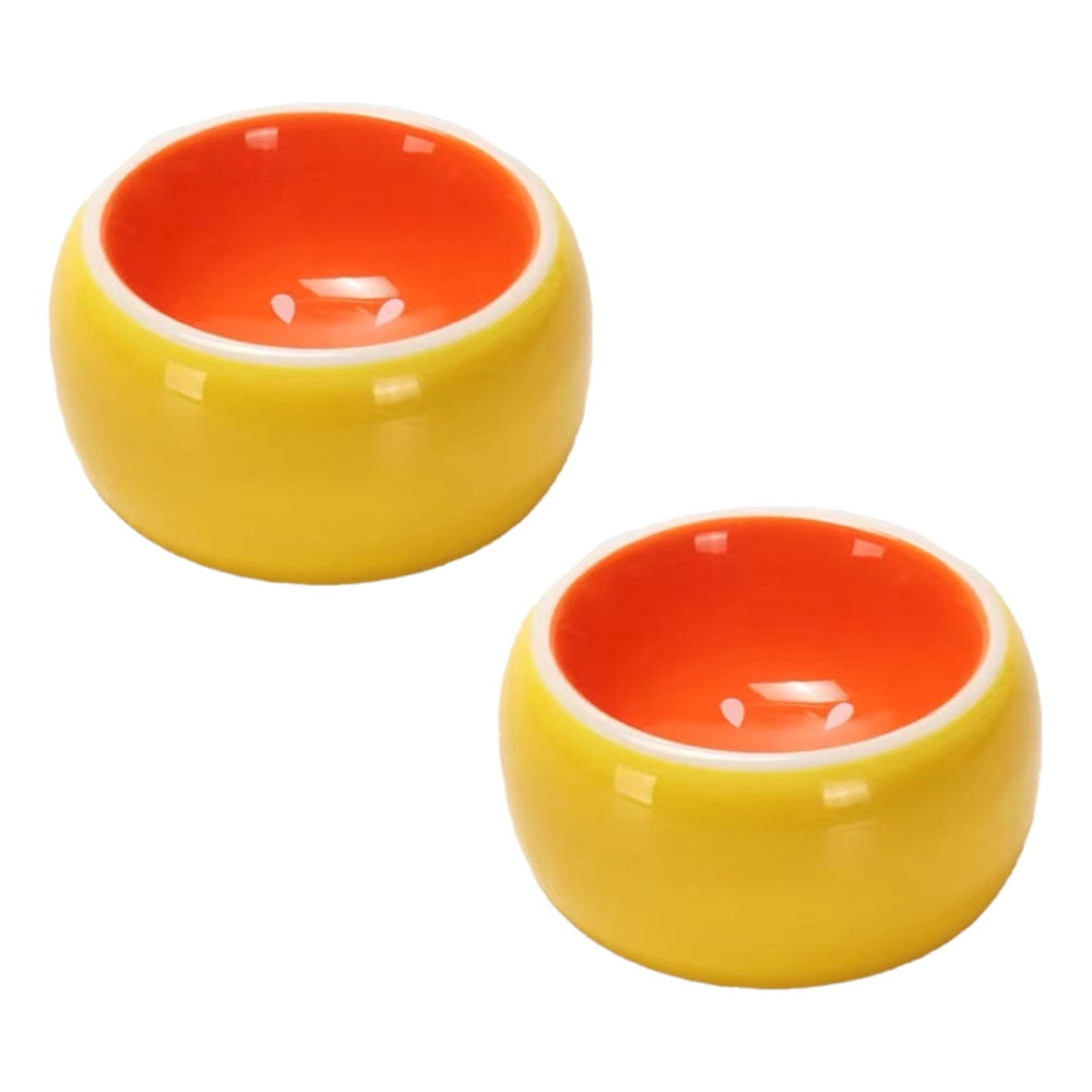 Hamster Food Bowl, Ceramic Rabbit Food Dish and Water Bowl for Bunny