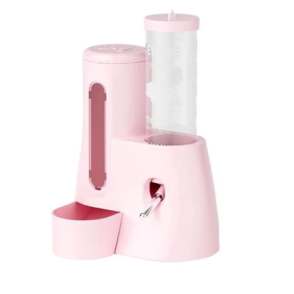 Hamster Food Dispenser Feeder, Automatic Gravity Water Bottle and Food Bowl Set, Chew Proof Bite Resistant Design, for Dwarf Hamsters Mice Small Rodents