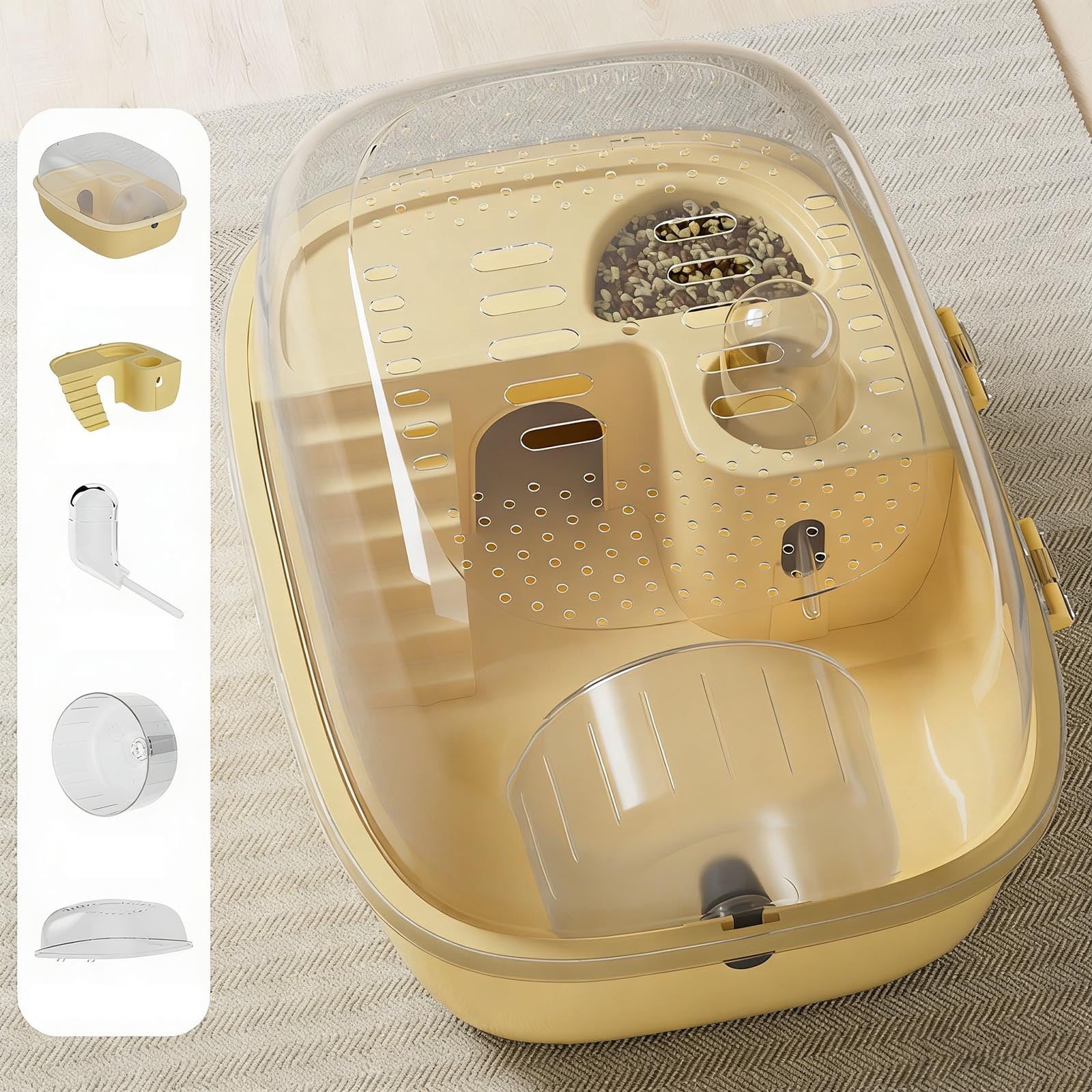 Fresh Look at Hamster Habitat Cage Set 12 2X9 25X6 3 Inch Transparent