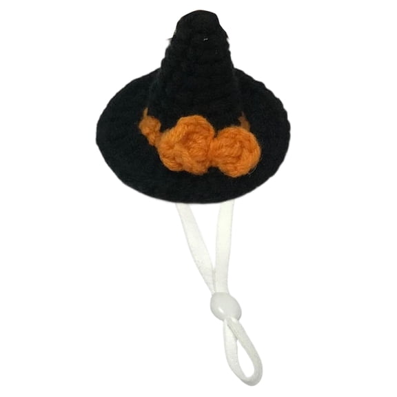 Hamster Halloween Costume Hat, Handmade Crochet Small Pet Accessory, Lightweight Adjustable Decor Hat for Dwarf Hamster, Syrian Hamster Mini Pets Halloween Events