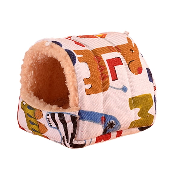Hamster Hedgehog Guinea Pig Cave Bed Nest Hideout, Small Animals Cage Supplies Warm Squirrel House