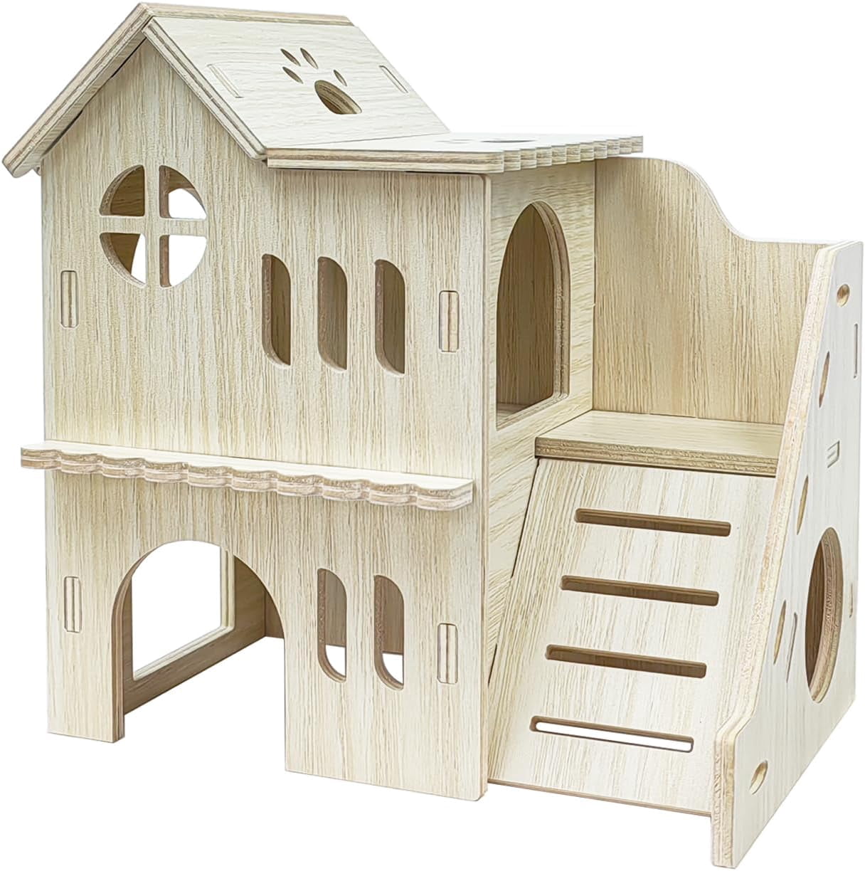Hamster Hideout Cage Accessories - Hamster House and Habitat Wooden ... - Gerbil Cage Hiding Houses