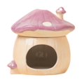thumbnail image 1 of Hamster Hideout Ceramic Cartoon Design Mushroom House Durable Material for Gerbils Chinchillas Small Animal Cage, 1 of 9