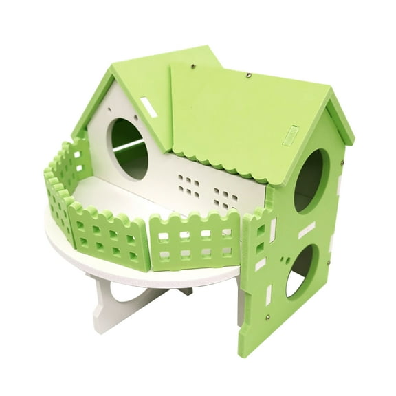Hamster Hideout House, Rat Ecological PVC Hut Mouse Hideaway Small Animal Deluxe Two Layers Climbing Hut for Syria Hamster Mouse Rat Gerbil