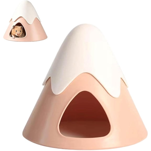 Hamster Hideout House, Snowy Mountain Small Animal Shelter, Detachable Pet Nest Bed and Cage Hut Accessories for Hamsters Chinchillas Gerbils Guinea Pigs Small Pets Home