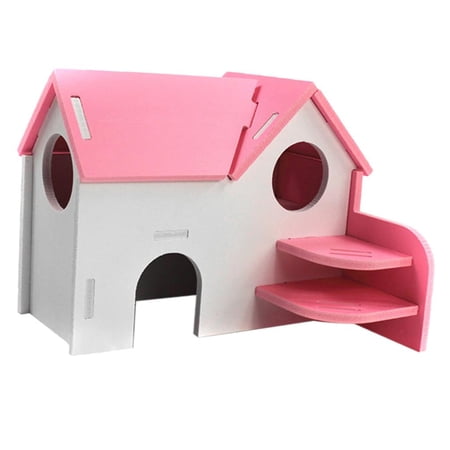 Hamster Hideout Toy Hut Exercise Funny Nest For Mouse Chinchilla Rat Squirrel Pink