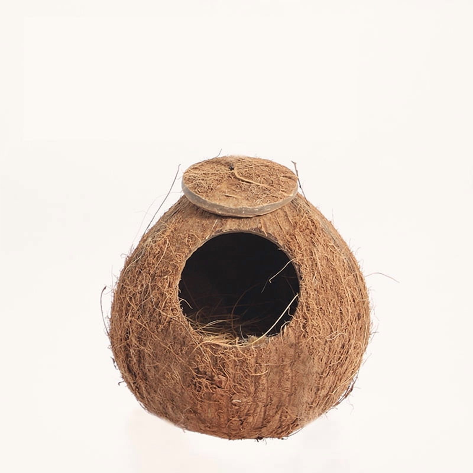 Image showcasing Hamster House Bite-resistant Natural Small Pet Coconut Cages Guinea-pig ...