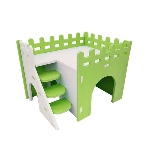 Hamster House Ventilated Design Double Layers Living Villa Hedgehog Golden Bear Rat Hideout Hut Pet Supplies
