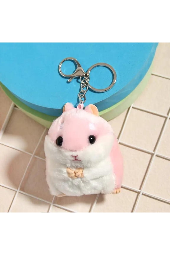 Hamster Keychain Backpack Charms Stuffed Animals Keyring