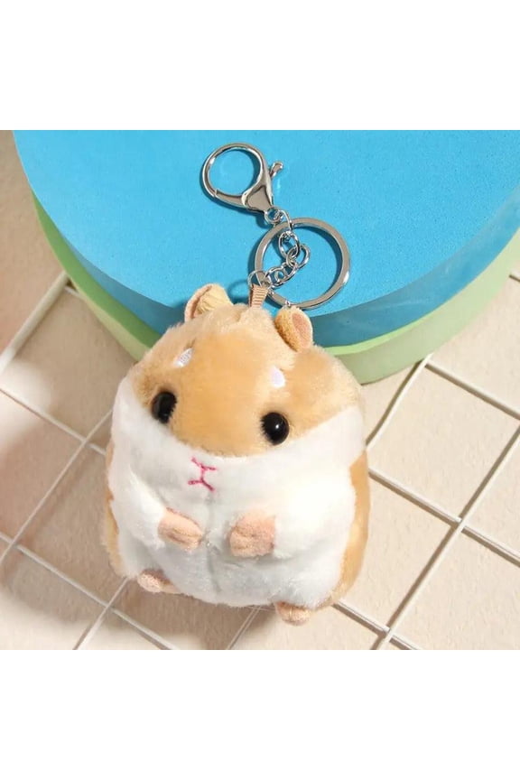 Hamster Keychain Backpack Charms Stuffed Animals Keyring