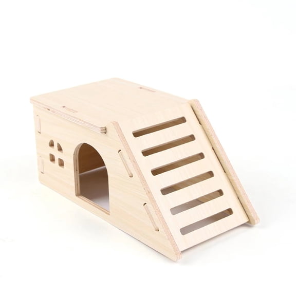 Hamster Large Hideout House, Villa Landscape Toy With Climbing Ladder, Multi Space Rest Shelter for Golden Bears And Small Hamsters in Cage Environment