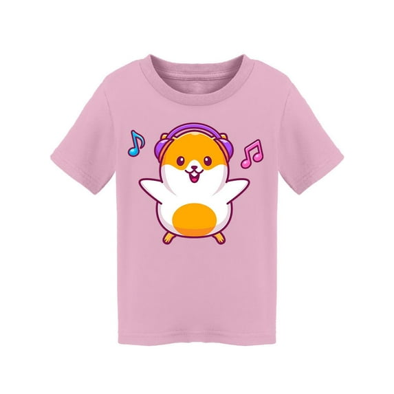 Hamster Listening To Music T-Shirt Toddler -Image by Shutterstock,  3 Toddler