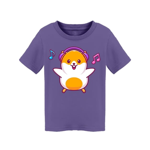 Hamster Listening To Music T-Shirt Toddler -Image by Shutterstock, 5 Toddler