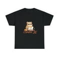 thumbnail image 1 of Hamster Lit Unisex Heavy Cotton Tee Cute Animal Lover Bookworm Teeshirt, 1 of 12