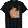 thumbnail image 1 of Hamster Meme T-Shirt Graphic Tee Funny Top Cotton Short Sleeve Casual Shirt Comfort Black S-5XL, 1 of 5