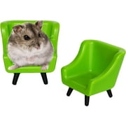 Hamster Mini Plastic Chair Sofa, Small Animal Blue Cute Bed, Cage Decor Photo Toys, Relax Habitat House Accessories, Sleep Pad Rest Nest for Hamster, Mice, Rat.