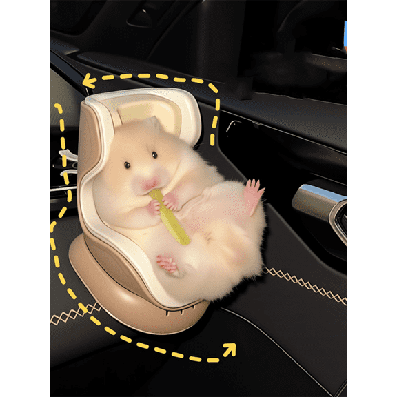 Hamster Mini Safety Seat Car Mounted Pet Model Air Vent Decor Storage Small Mouse Accessory Pink