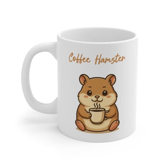 Hamster Mug, Cute iling Hamster Graphic Mug, Hooffee Mug, Vector Art Design, Hamster Mug, Funny Mug, Animal Lover Cup, Funny Hamster.