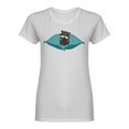thumbnail image 1 of Hamster On A Pillow Shaped T-Shirt Women -Image by Shutterstock, Female Small, 1 of 2