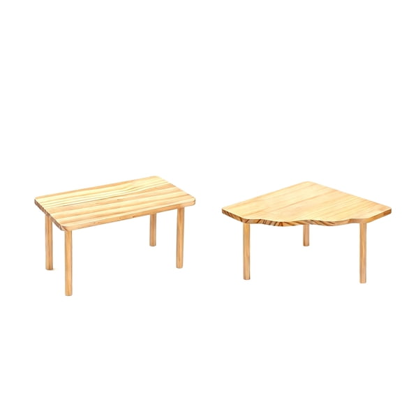 Hamster Platform, Hamster Cage Accessories, 2 Pcs Wooden Hamster Stand and Table, Hamster Cage Platform,Modular Platforms for Dwarf Hamsters Gerbils Mice Degus Small Pets