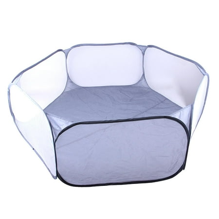 Hamster Playpen Pet Tent Kennel Animal for Chinchilla Rabbit Puppy Playing , Grey
