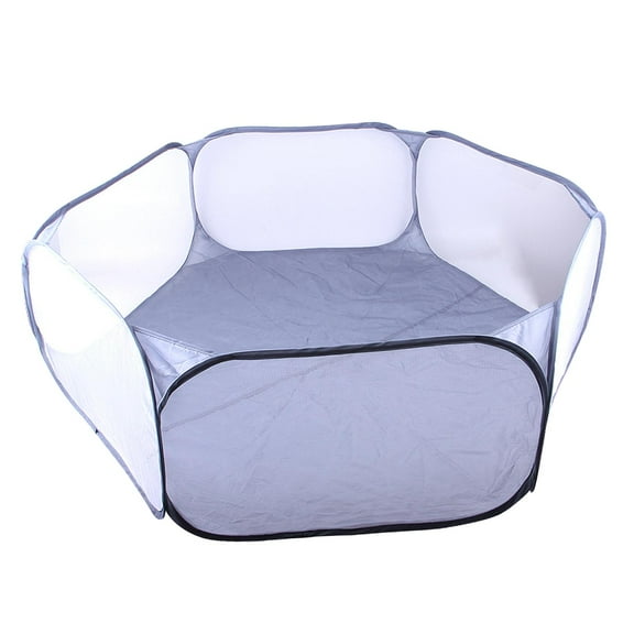 Hamster Playpen Pet Tent Kennel Animal for Chinchilla Rabbit Puppy Playing , Grey