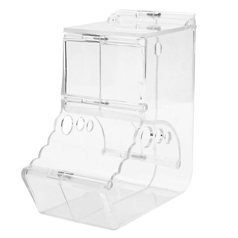 Hamster Rabbit Hedgehog Food Dispenser Acrylic Clear Automatic Feeder Pet Supply