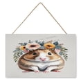 thumbnail image 1 of Hamster Retro Vintage Wood Garden Signs Decorative Home Signs Wall Decor Rustic Farmhouse Hanging Wooden Sign Lovely Home Accessory Sign 10"x16", 1 of 8
