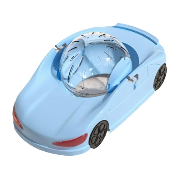 Hamster Rolling Sports Car Small Pet Toy Car Exercise Wheel, Silent Fitness Wheel Toy Vehicle for Small Hamster Running Funny Transparent for Hamsters, Ferrets & Animals 29.5x16.5x12cm.
