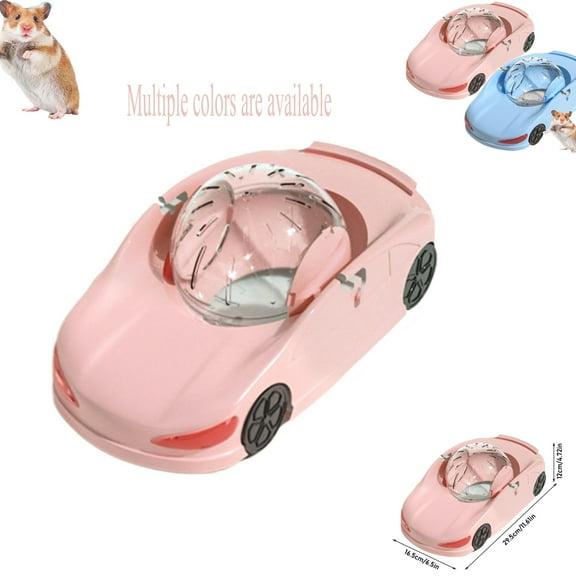 Hamster Running Ball Funny Transparent Ball, Hamster Supersportwagen Toy, Exercise Wheel for Hamsters, Dwarf Hamster Running Cars, Silent Fitness Wheel Toy Vehicle for Small Pets, Animals