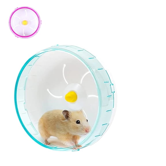Hamster Running Wheel 17Cm Silent Toy Roller, Golden Bear Running Ball Hedgehog Running Pet Supplies, Acrylic Exercise Wheel For Small Animals, 17.5Cm Size With Easy