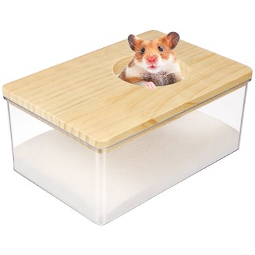 Walbest Small Animals Bathroom, Sand Bath Container, Pet Bathroom For Dwarf Hamster Mouse Chinchilla Rat Gerbil
