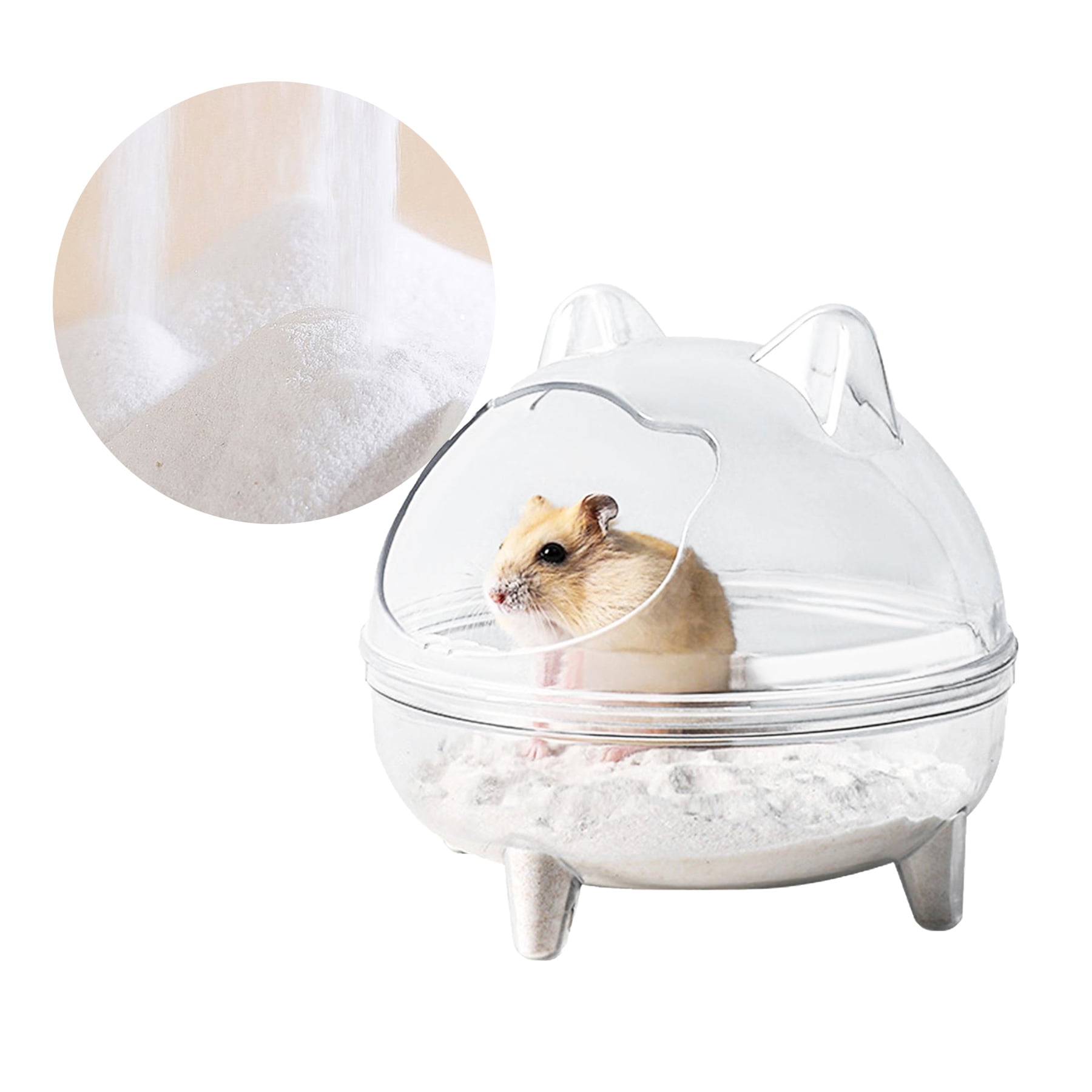 Hamster Sand Bath Container, Large Sandbox Toilet Gerbil Batheoom, Tiny Chinchilla Dust Bathtub