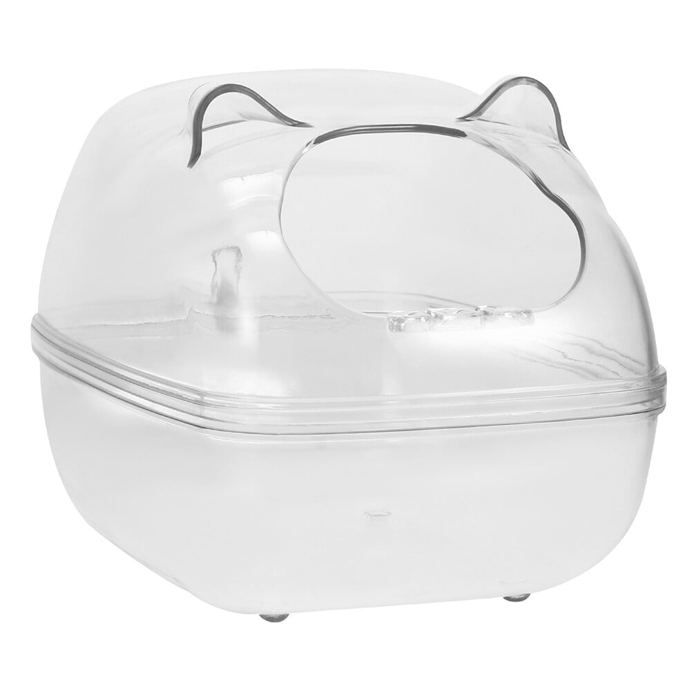 Hamster Sand Bath Container Transparent Hamster Bathroom for Small