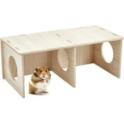 Hamster Secret Peep Shed Chamber Hamster Hideout Wooden House Chamber Small Animal Pets Tunnel Exploring Toys Secret Peep Shed for Dwarf Hamsters Syrian Hamsters Hedgehogs Rats Mice