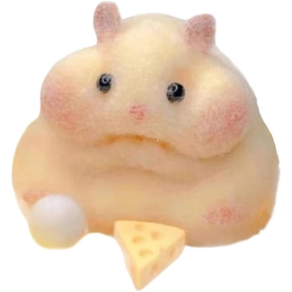 Hamster Shaped Stress Relief Squeeze Ball Party Favors Goody Bag Fillers Desk Sensory Tool White 2.76 Inch 1 PackRandom Color