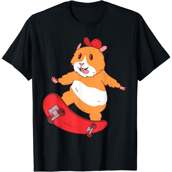 Hamster Skater Skating Skateboard Funny Fun T-Shirt