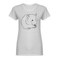 thumbnail image 1 of Hamster Sketch Eating A Seed Shaped Tee Women's -Image by Shutterstock, 1 of 2