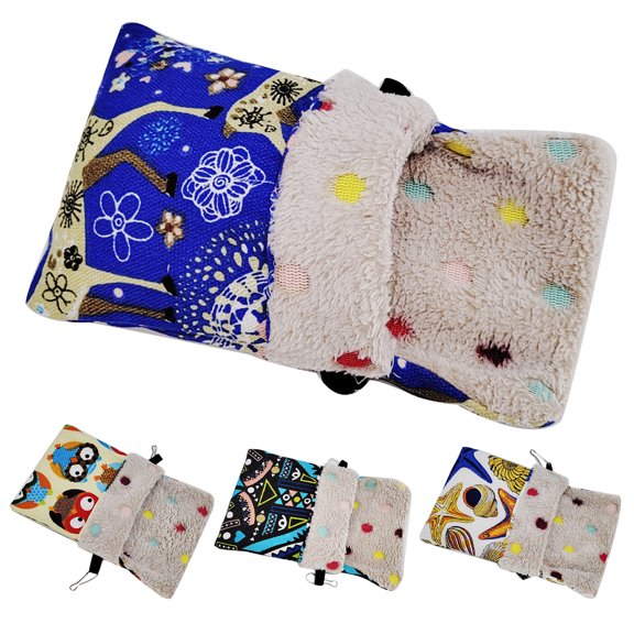 Hamster Sleeping Bag,Winter Soft Warm Bed Plush Small Pet Nest Snuggle Sack Hideout Pouch for Hedgehog Guinea Pig Squirrel Small Animals