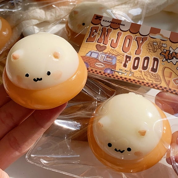 Hamster Stress Relief Ball Soft Palm Squeeze Anxiety Fidget Sensory Desk Accessory Home Office Calming Relaxation Gift Slow Rising Cute Adorable