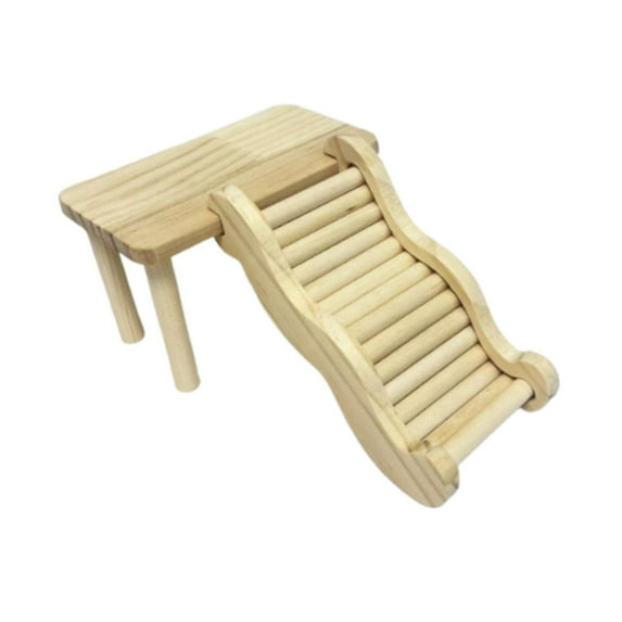 Hamster Table Ladder Platform Wood Integrated Exercise Station Decorative Cage Toy for Small Pet Playground