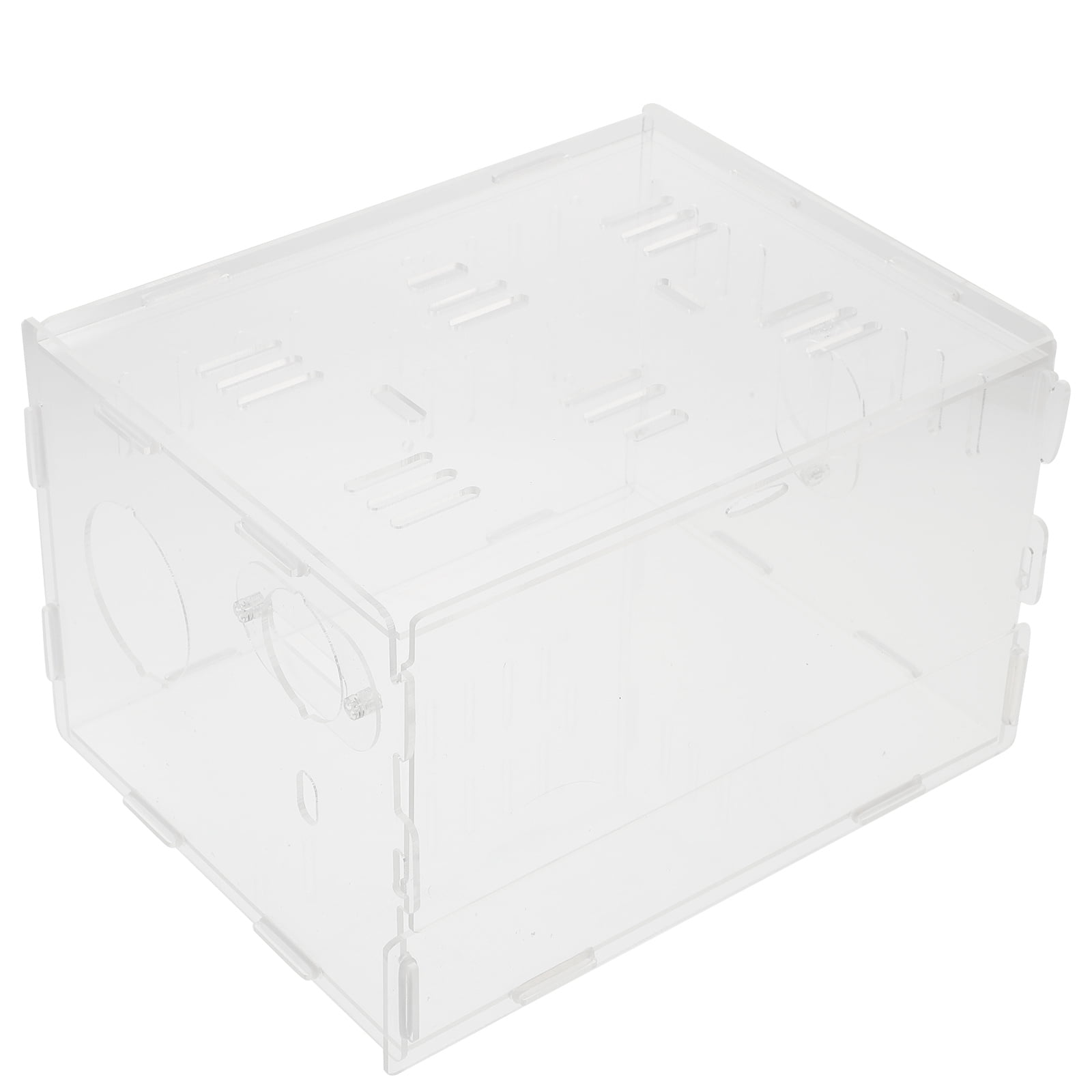 View of TAILTOSS Hamster Supply Acrylic Hamster Cage Transparent 1Pack 9.8X7 ...