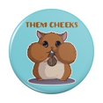 thumbnail image 1 of Hamster Them Cheeks Eating Sunflower Seed Kitchen Refrigerator Locker Button Magnet, 1 of 5