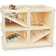 thumbnail image 1 of Hamster Toy Adventure Box,Multi Chamber Viewable Hamster House with Tunnel Meets The Nature of All Kinds and Sizes of Hamsters Rats Small pet Rodents(S), 1 of 7
